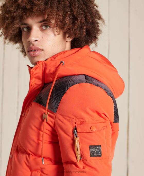 Superdry jachetă everest matlasată îmbrăcăminte portocale bărbați JX0Z4487