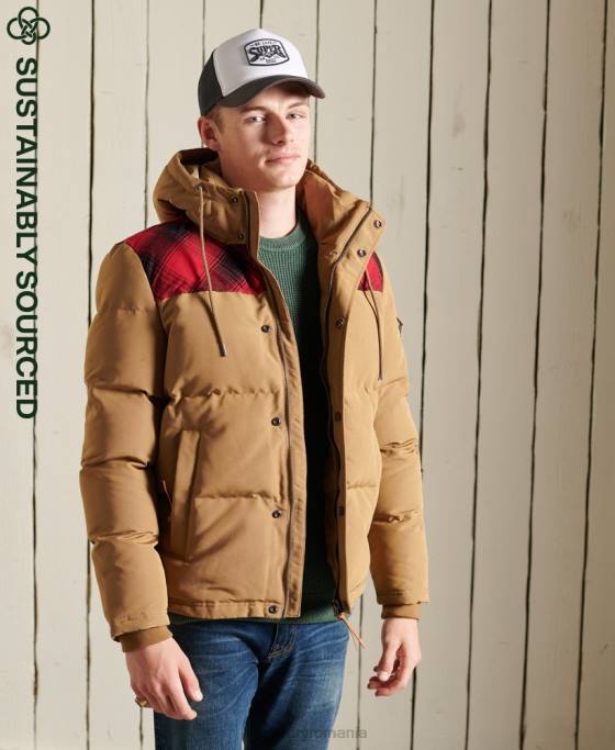 Superdry jachetă everest matlasată îmbrăcăminte verde bărbați JX0Z4592