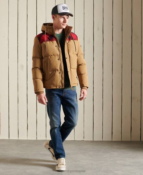 Superdry jachetă everest matlasată îmbrăcăminte verde bărbați JX0Z4592