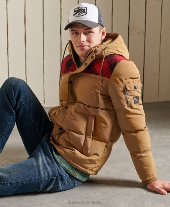 Superdry jachetă everest matlasată îmbrăcăminte verde bărbați JX0Z4592