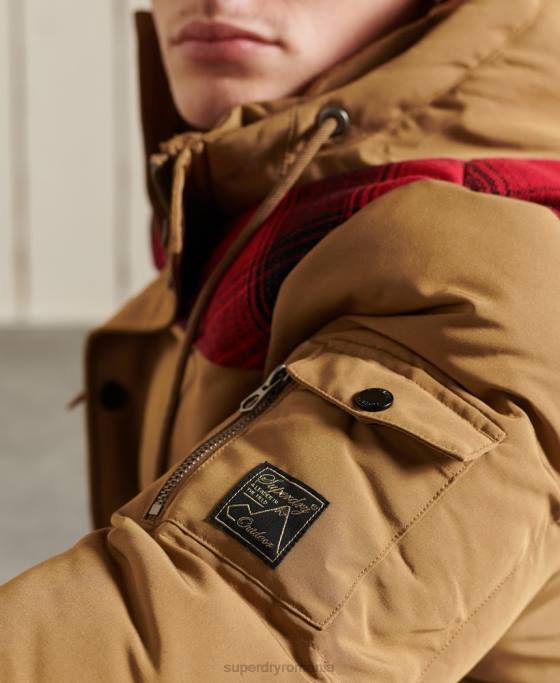 Superdry jachetă everest matlasată îmbrăcăminte verde bărbați JX0Z4592