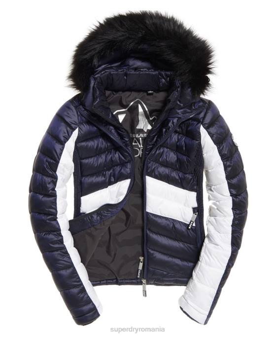 Superdry jachetă fuji chevron lux offshore îmbrăcăminte marina femei JX0Z5703