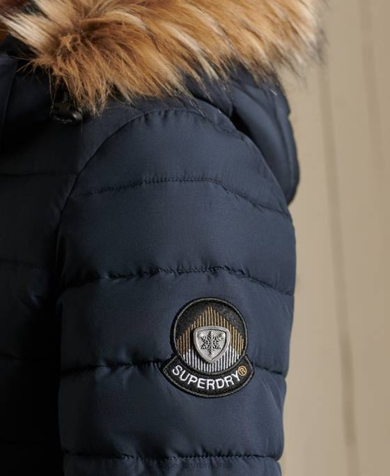 Superdry jachetă fuji clasică din blană artificială îmbrăcăminte marina femei JX0Z3818