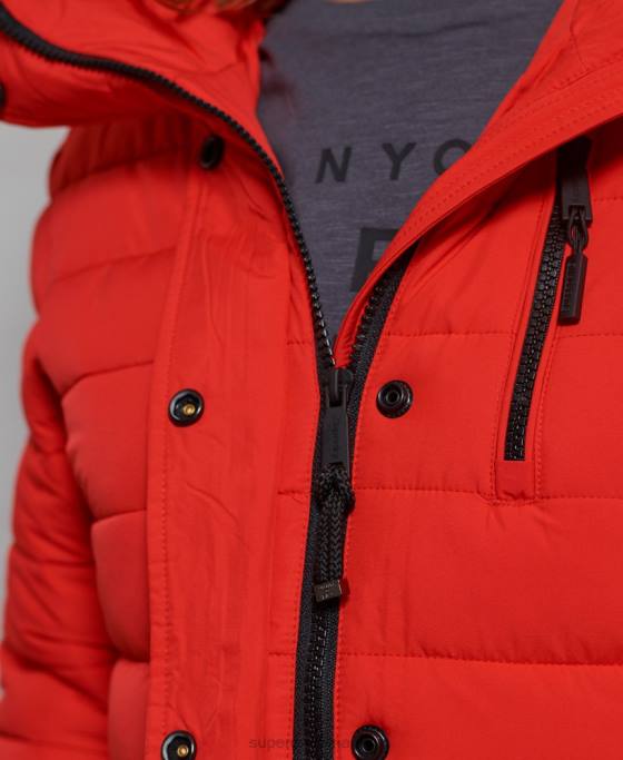 Superdry jachetă fuji clasică din blană artificială îmbrăcăminte roșu femei JX0Z5542