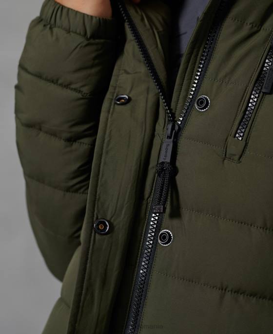 Superdry jachetă fuji clasică din blană artificială îmbrăcăminte verde femei JX0Z5607