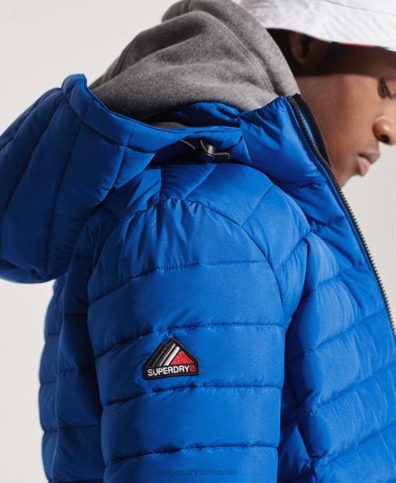 Superdry jachetă fuji cu glugă îmbrăcăminte albastru bărbați JX0Z4704