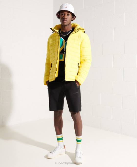 Superdry jachetă fuji cu glugă îmbrăcăminte galben bărbați JX0Z1162