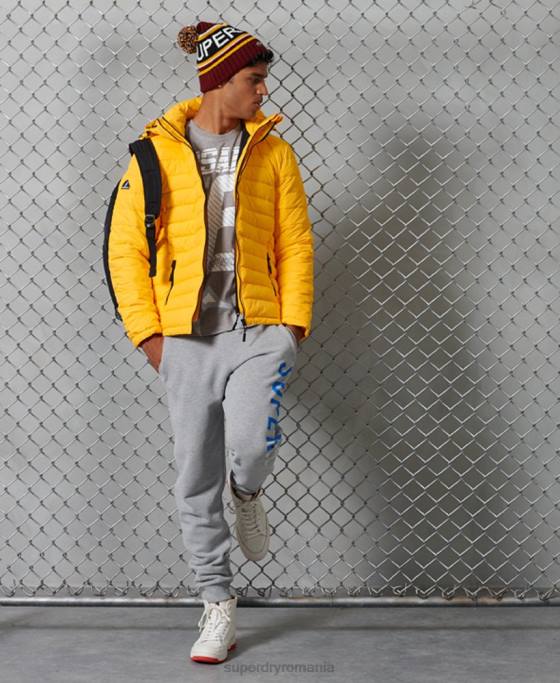 Superdry jachetă fuji cu glugă îmbrăcăminte galben bărbați JX0Z4748