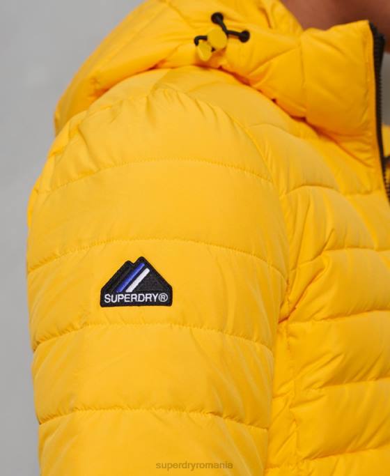 Superdry jachetă fuji cu glugă îmbrăcăminte galben bărbați JX0Z4748