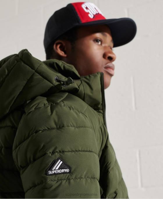 Superdry jachetă fuji cu glugă îmbrăcăminte kaki bărbați JX0Z4657