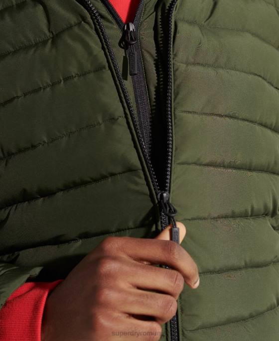 Superdry jachetă fuji cu glugă îmbrăcăminte kaki bărbați JX0Z4657
