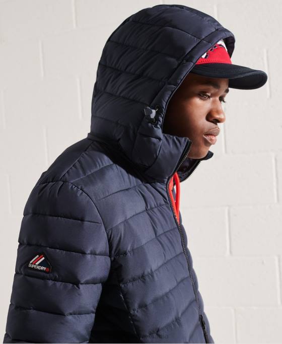 Superdry jachetă fuji cu glugă îmbrăcăminte marina bărbați JX0Z4668