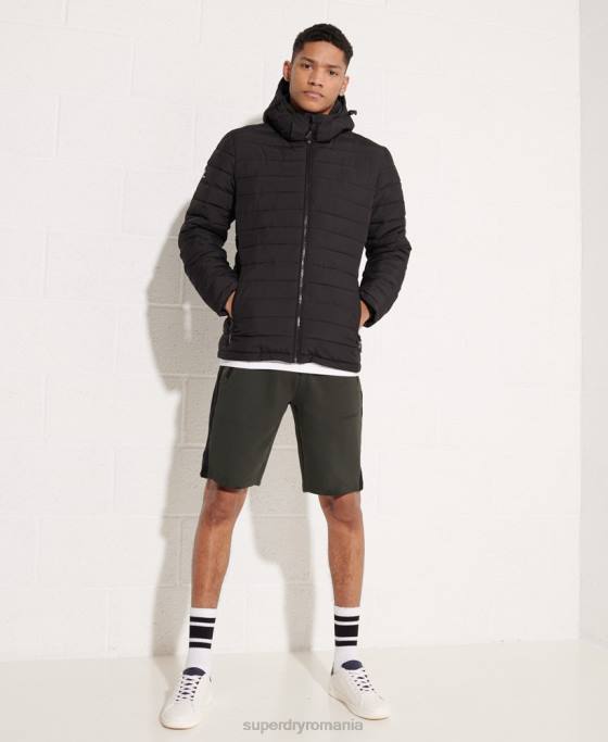 Superdry jachetă fuji cu glugă îmbrăcăminte negru bărbați JX0Z4729