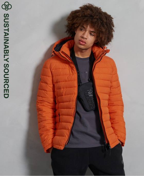 Superdry jachetă fuji cu glugă îmbrăcăminte portocale bărbați JX0Z4747