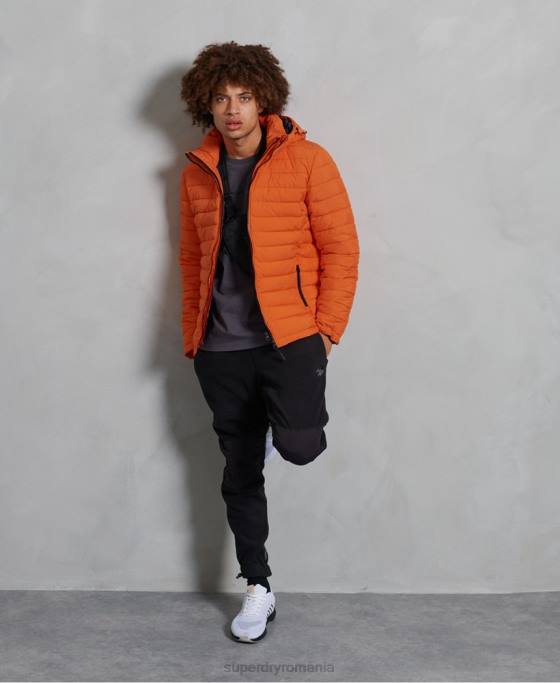 Superdry jachetă fuji cu glugă îmbrăcăminte portocale bărbați JX0Z4747