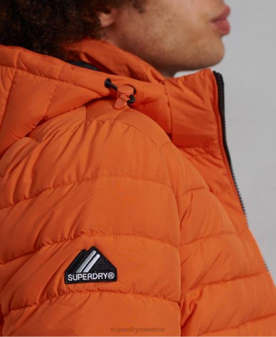 Superdry jachetă fuji cu glugă îmbrăcăminte portocale bărbați JX0Z4747