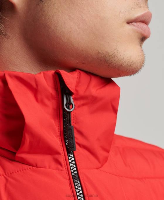 Superdry jachetă fuji cu glugă îmbrăcăminte roșu bărbați JX0Z4730