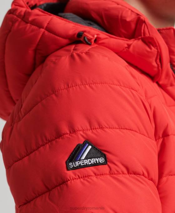 Superdry jachetă fuji cu glugă îmbrăcăminte roșu bărbați JX0Z4730