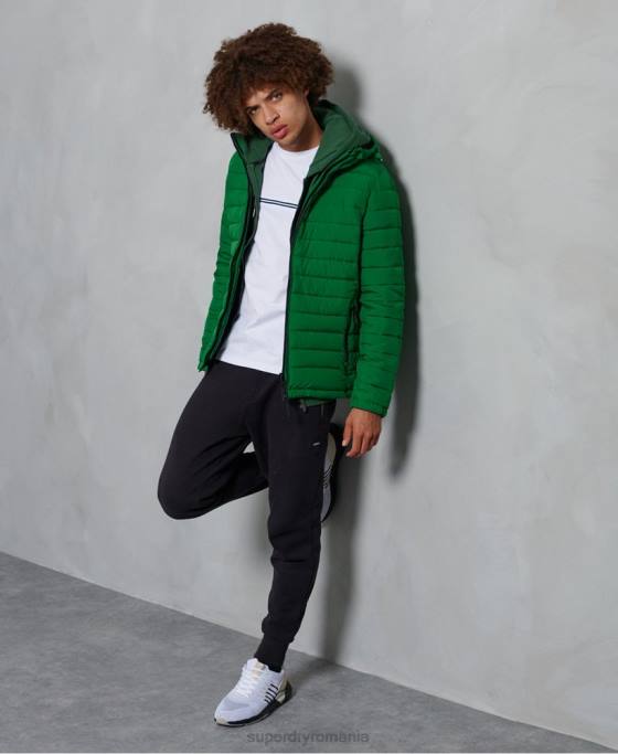 Superdry jachetă fuji cu glugă îmbrăcăminte verde bărbați JX0Z4752