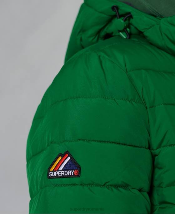 Superdry jachetă fuji cu glugă îmbrăcăminte verde bărbați JX0Z4752