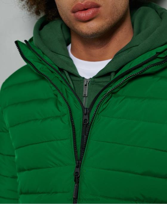 Superdry jachetă fuji cu glugă îmbrăcăminte verde bărbați JX0Z4752
