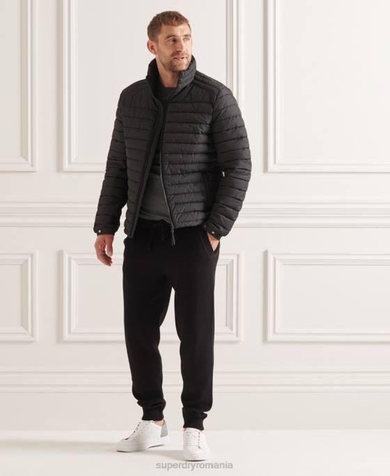 Superdry jachetă fuji fără glugă studios îmbrăcăminte negru bărbați JX0Z4663