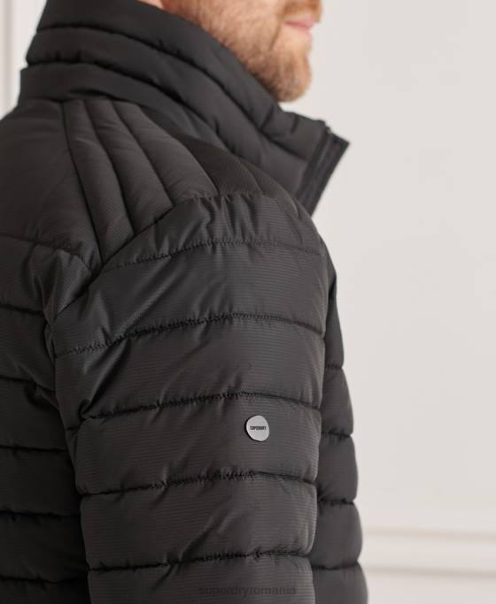 Superdry jachetă fuji fără glugă studios îmbrăcăminte negru bărbați JX0Z4663