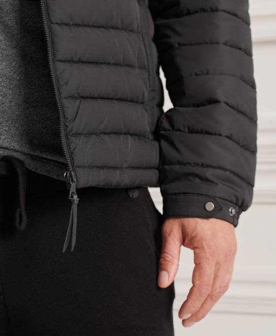 Superdry jachetă fuji fără glugă studios îmbrăcăminte negru bărbați JX0Z4663