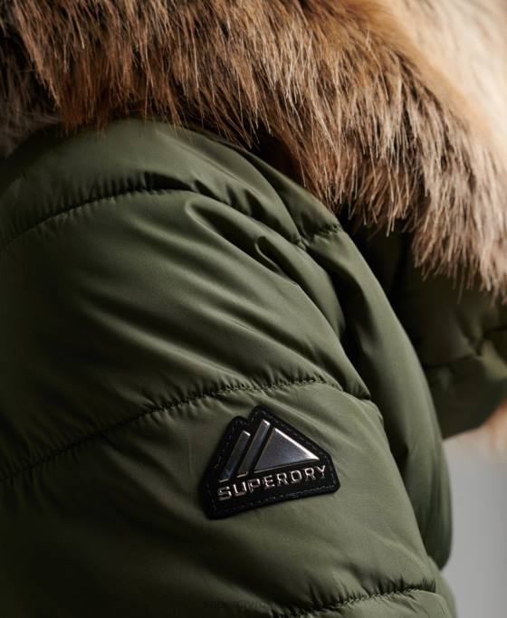 Superdry jachetă fuji luxe cu glugă de munte îmbrăcăminte kaki femei JX0Z5558