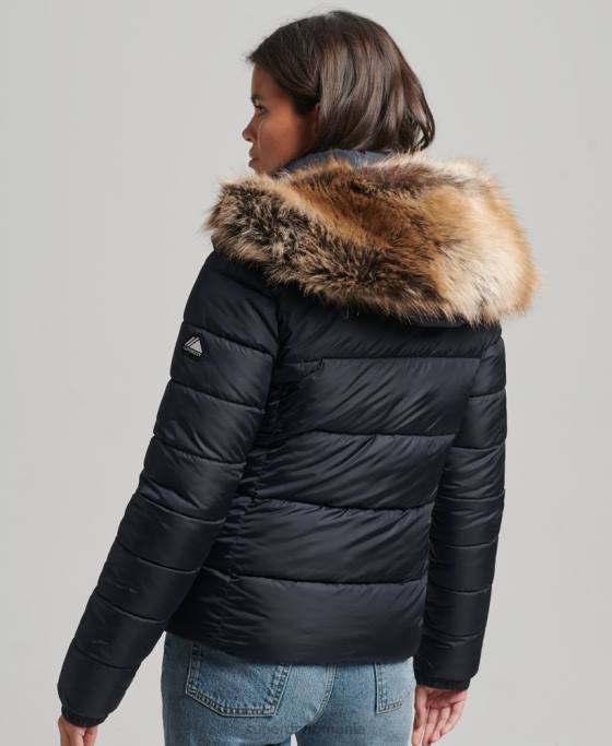 Superdry jachetă fuji luxe cu glugă de munte îmbrăcăminte marina femei JX0Z5559