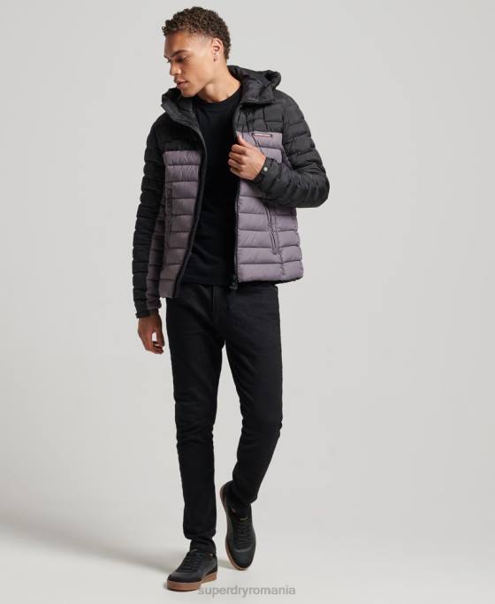 Superdry jachetă fuji matlasată mix radar expedition îmbrăcăminte gri bărbați JX0Z4469