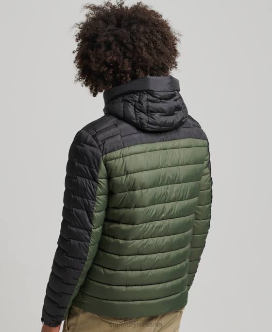 Superdry jachetă fuji matlasată mix radar expedition îmbrăcăminte kaki bărbați JX0Z4694