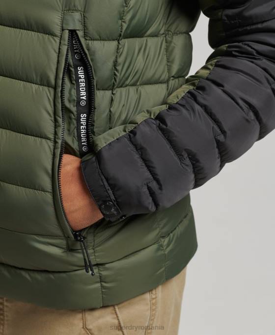 Superdry jachetă fuji matlasată mix radar expedition îmbrăcăminte kaki bărbați JX0Z4694