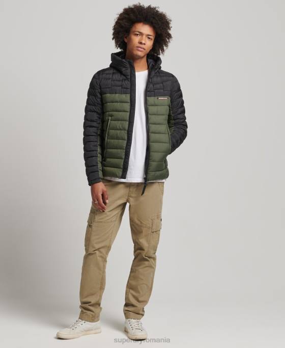 Superdry jachetă fuji matlasată mix radar expedition îmbrăcăminte kaki bărbați JX0Z4694