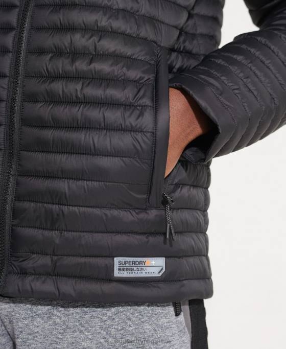 Superdry jachetă fuji pachet micro quilt îmbrăcăminte negru bărbați JX0Z1184