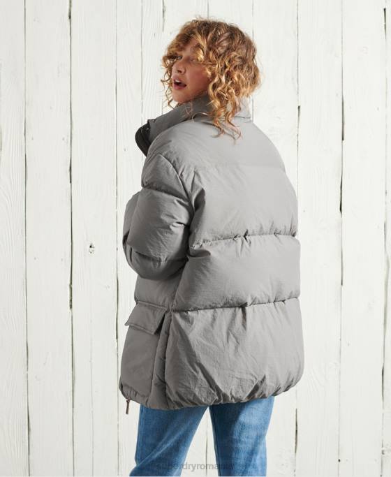 Superdry jachetă funnel ediție limitată uscată îmbrăcăminte argint femei JX0Z5696