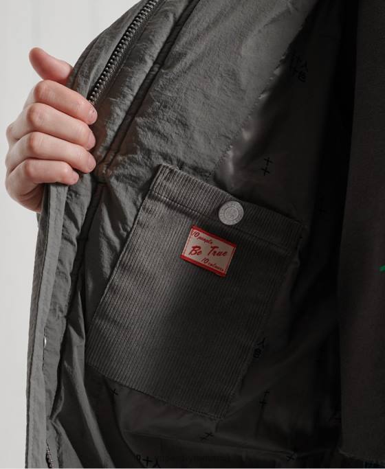 Superdry jachetă funnel ediție limitată uscată îmbrăcăminte argint femei JX0Z5696