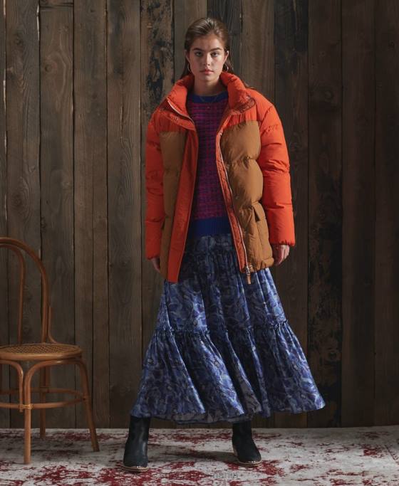 Superdry jachetă funnel ediție limitată uscată îmbrăcăminte portocale femei JX0Z5695