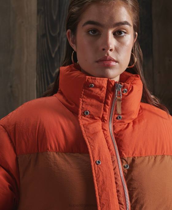 Superdry jachetă funnel ediție limitată uscată îmbrăcăminte portocale femei JX0Z5695