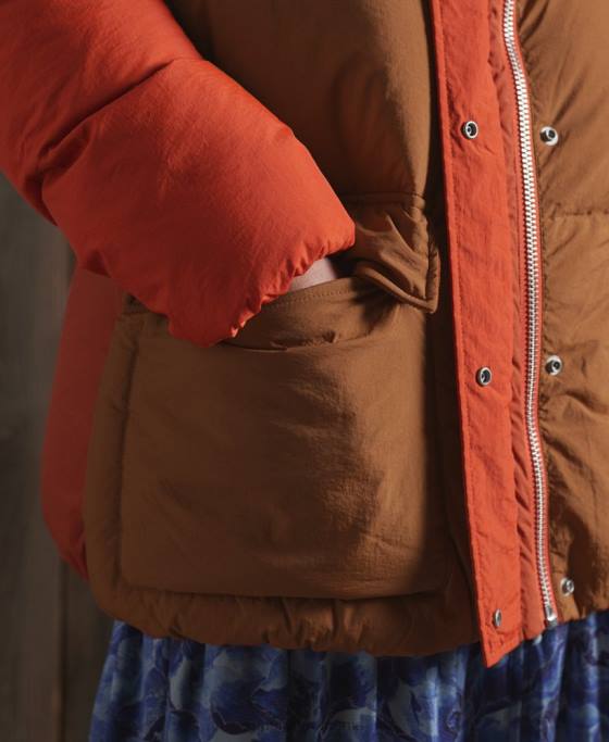 Superdry jachetă funnel ediție limitată uscată îmbrăcăminte portocale femei JX0Z5695