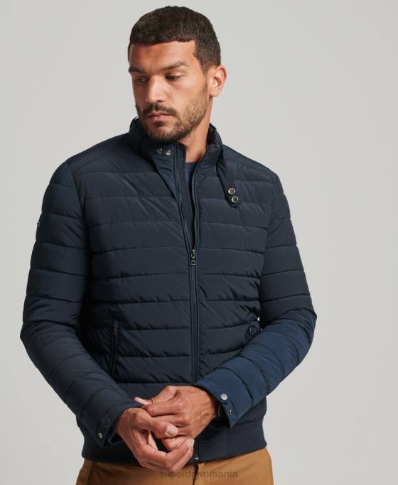 Superdry jachetă harrington căptușită îmbrăcăminte marina bărbați JX0Z965