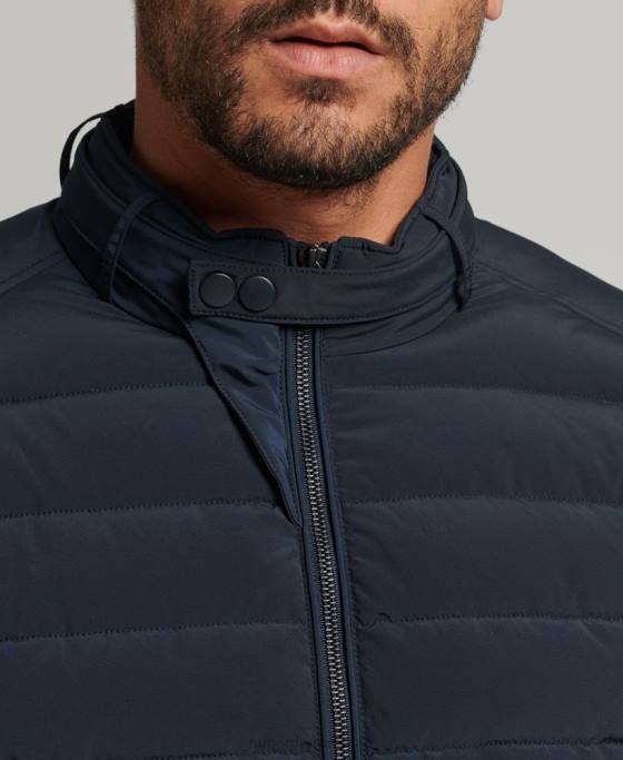 Superdry jachetă harrington căptușită îmbrăcăminte marina bărbați JX0Z965