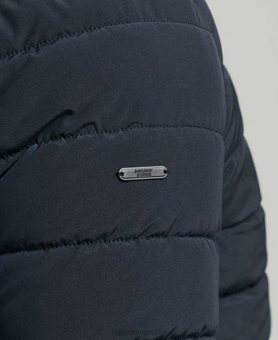 Superdry jachetă harrington căptușită îmbrăcăminte marina bărbați JX0Z965