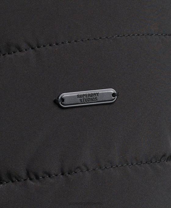 Superdry jachetă harrington căptușită îmbrăcăminte negru bărbați JX0Z1010