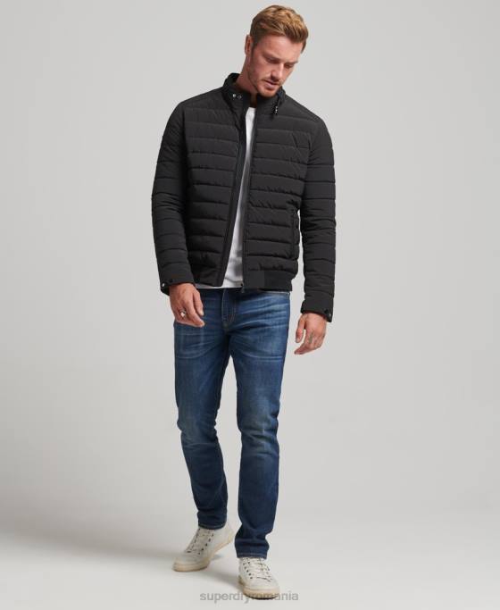 Superdry jachetă harrington căptușită îmbrăcăminte negru bărbați JX0Z1010