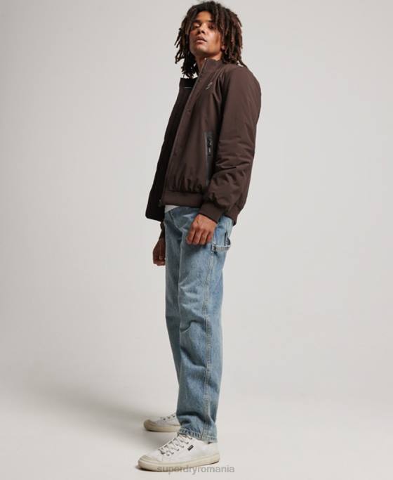 Superdry jachetă harrington de antrenament îmbrăcăminte maro bărbați JX0Z1053