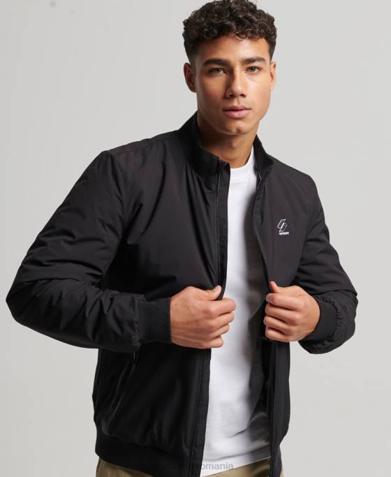 Superdry jachetă harrington de antrenament îmbrăcăminte negru bărbați JX0Z1038