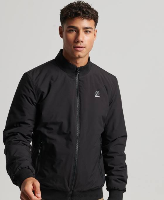 Superdry jachetă harrington de antrenament îmbrăcăminte negru bărbați JX0Z1038