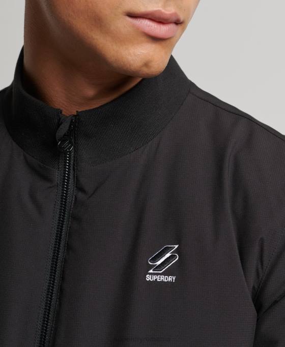 Superdry jachetă harrington de antrenament îmbrăcăminte negru bărbați JX0Z1038