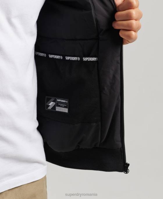 Superdry jachetă harrington de antrenament îmbrăcăminte negru bărbați JX0Z1038